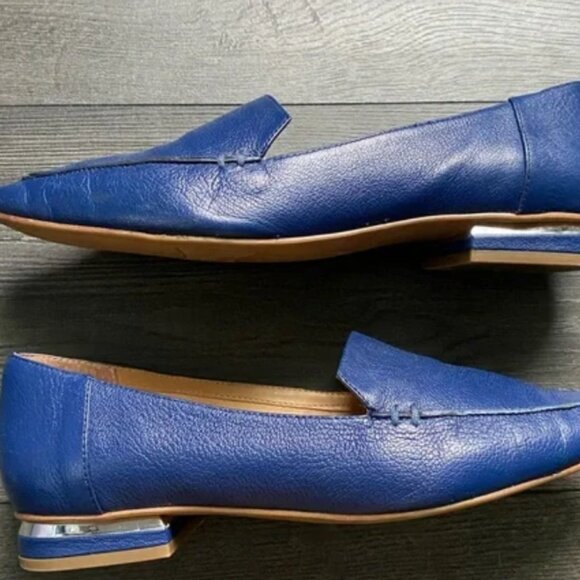 Franco Sarto Women's Starland Loafers Blue Leather Pointed Toe Size 8.5M. - Picture 2 of 3